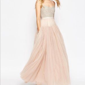 Needle and Thread US size 8 blush tulle gown